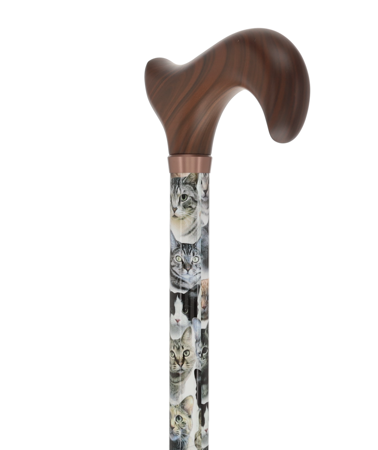 Cat Lovers-Designer Cane, Adjustable w/ wood Derby Handle