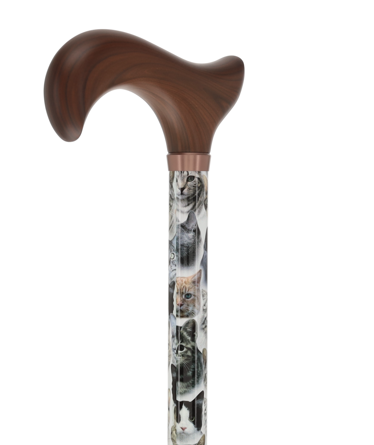 Cat Lovers-Designer Cane, Adjustable w/ wood Derby Handle