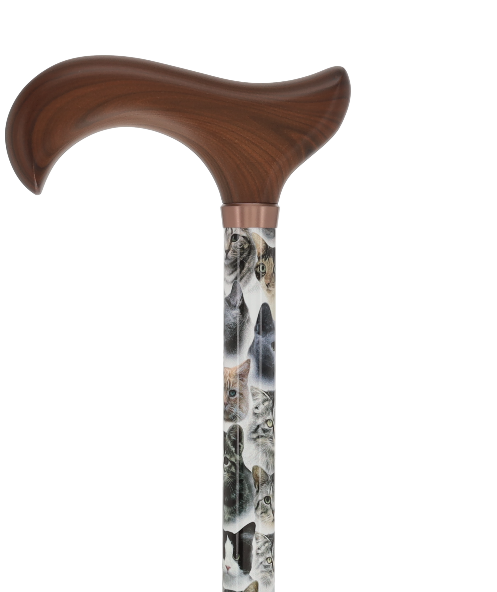 Cat Lovers-Designer Cane, Adjustable w/ wood Derby Handle
