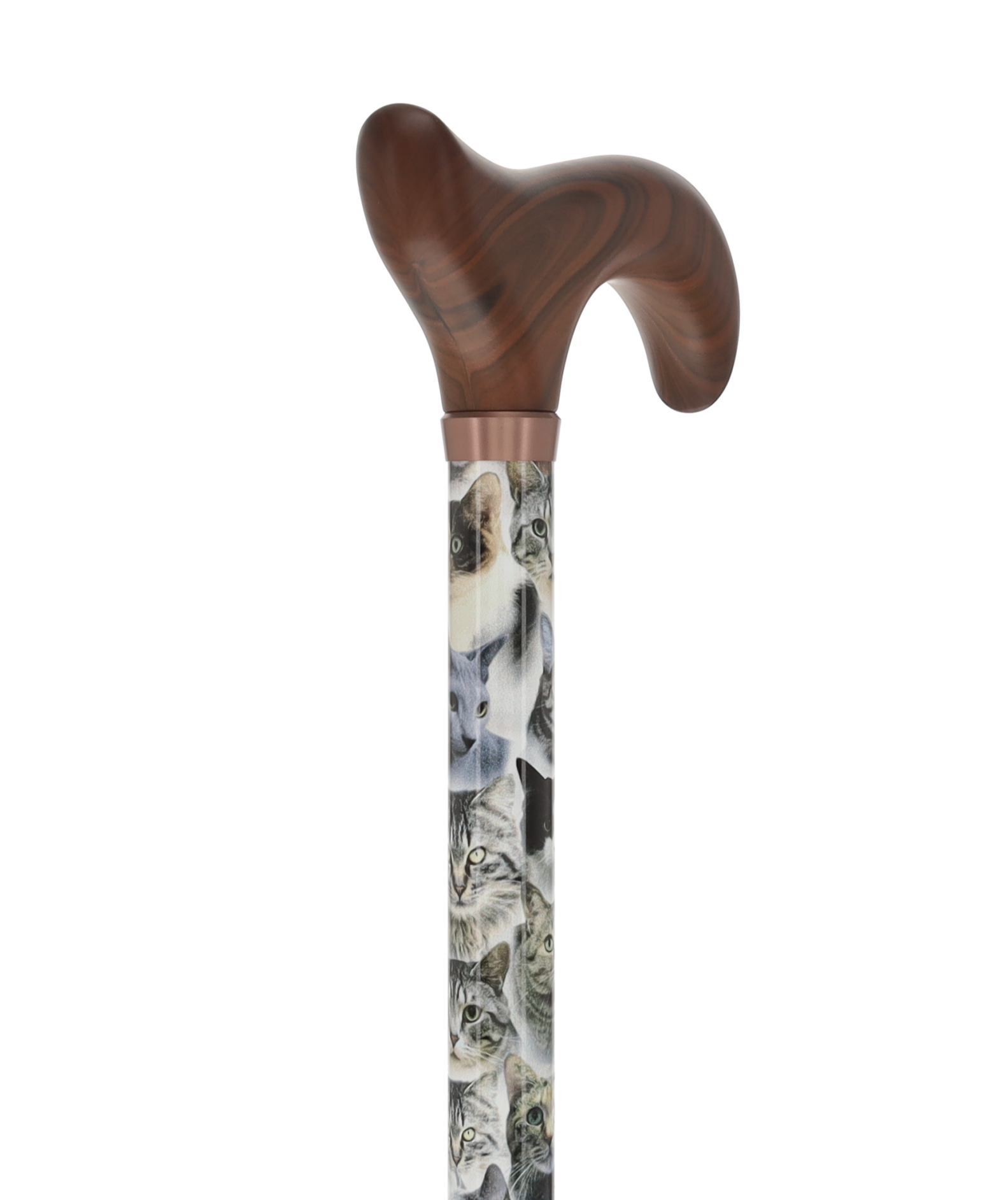 Cat Lovers-Designer Cane, Adjustable w/ wood Derby Handle
