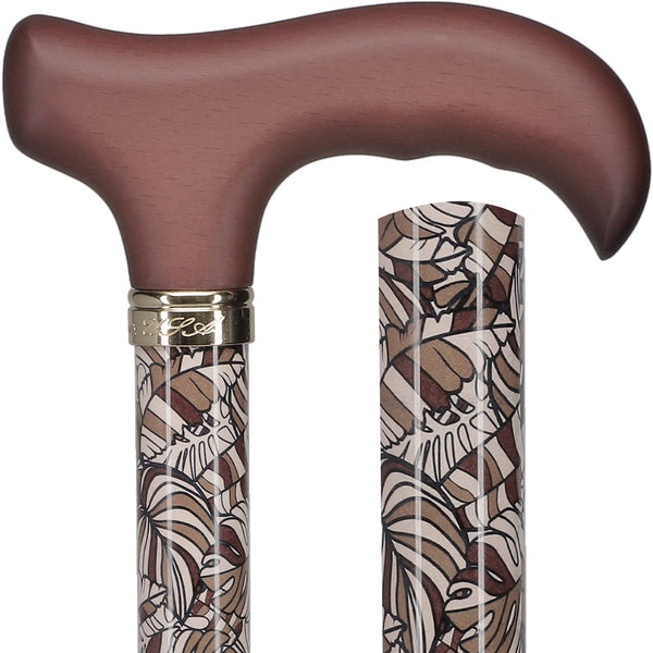 Scratch and Dent Bahama Leaf Adjustable Derby Walking Cane V2270