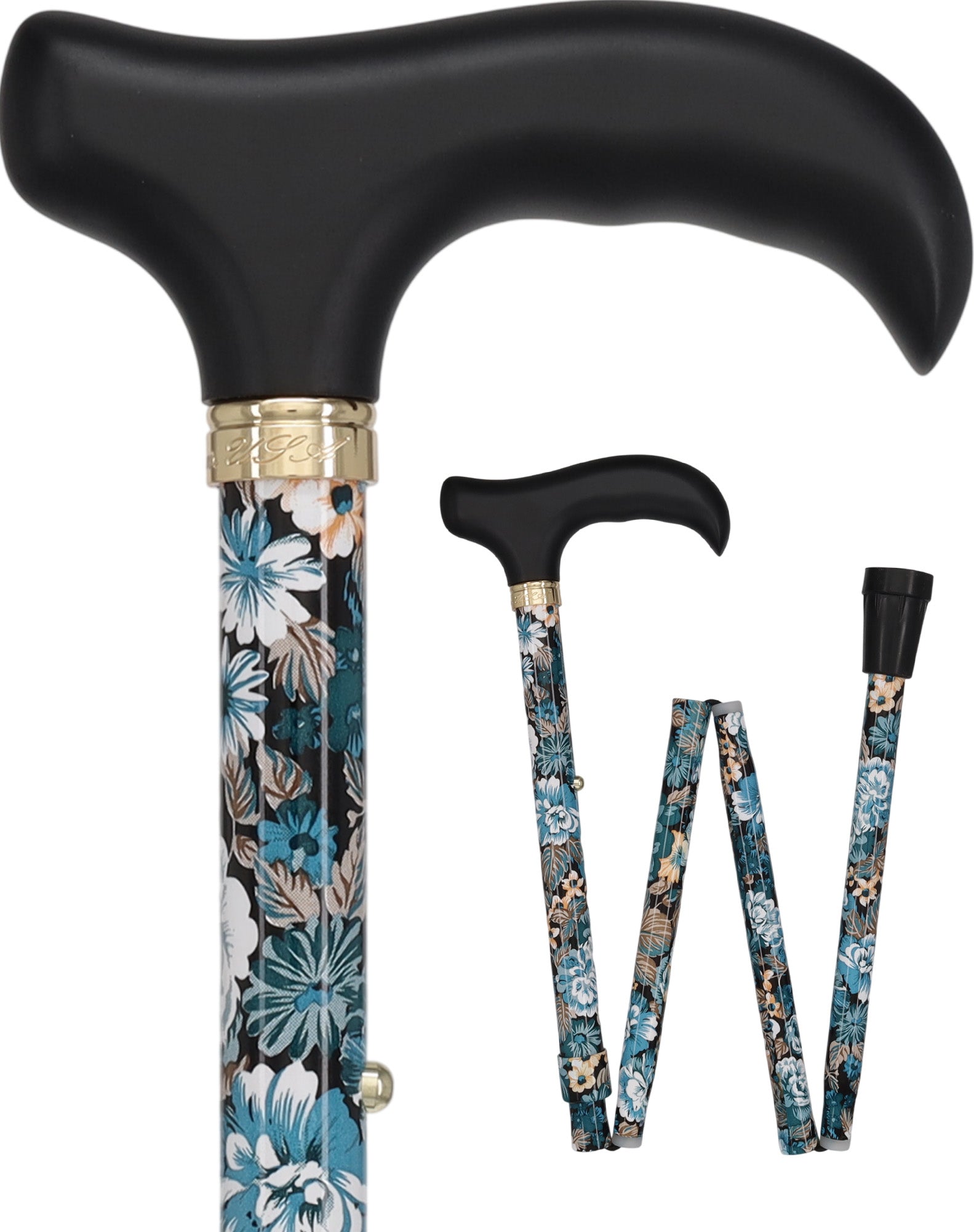 Evening Splendor Cane: Folding Adjustable with SafeTbase