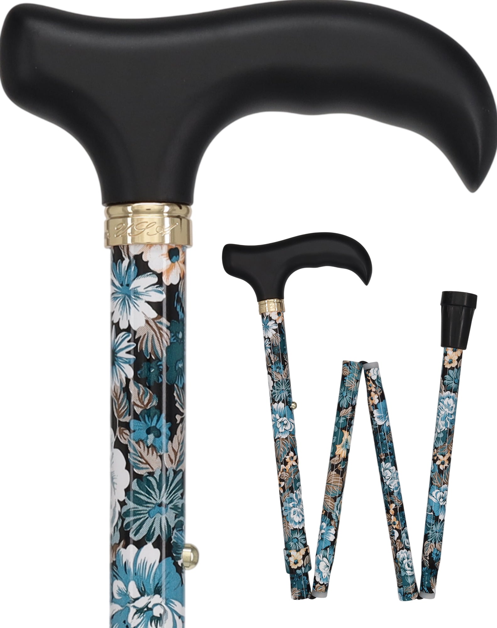 Evening Splendor: Designer Pattern Adjustable Folding Cane