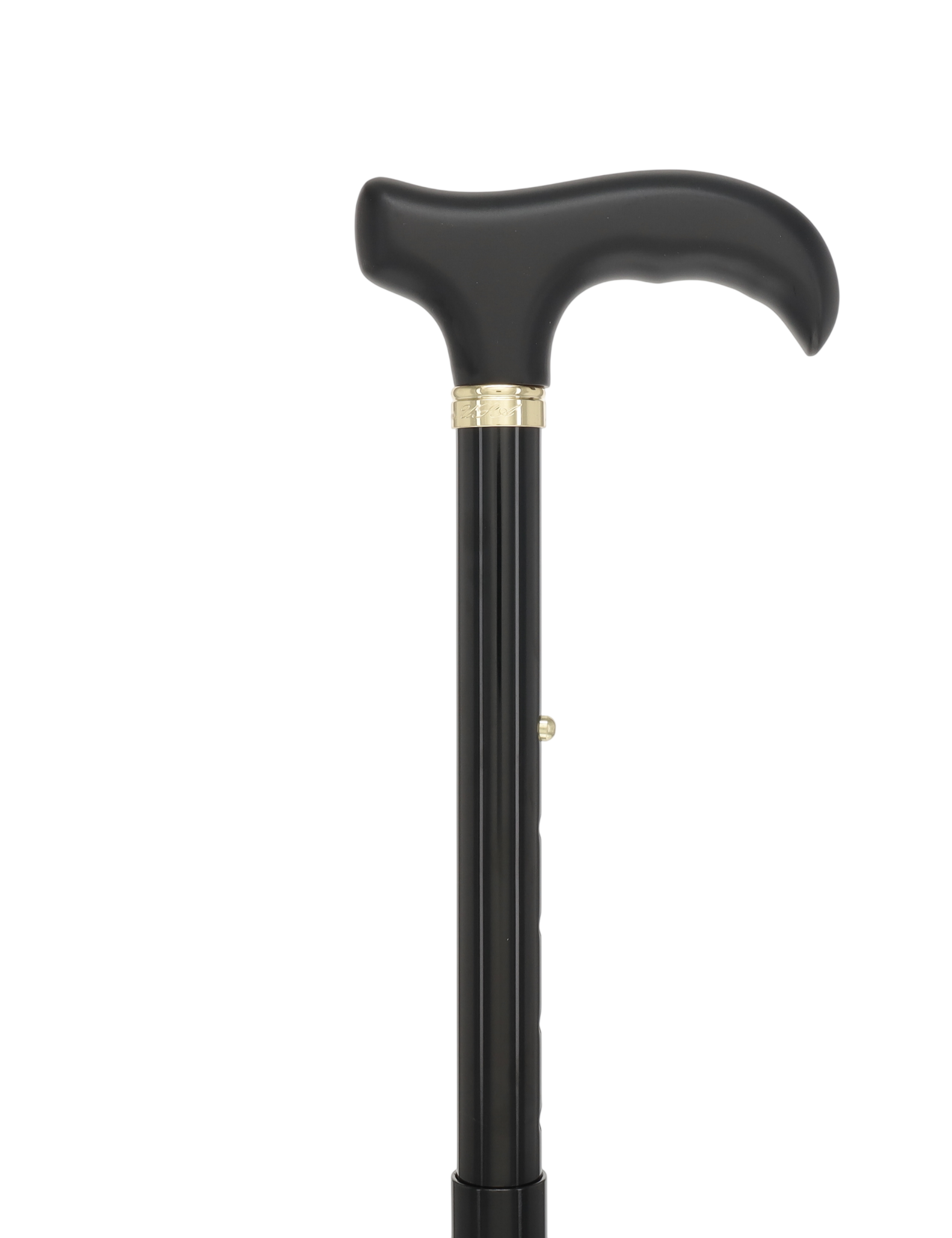 Black Mini Compact: Adjustable Folding Cane with Zipper Bag