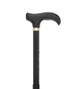 Black Mini Compact: Adjustable Folding Cane with Zipper Bag