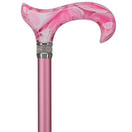 Scratch and Dent Pink Pearlz Designer Adjustable Cane V1682