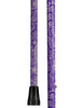 Rhinestone Designer Cane: Pearlz Purple Pattern & Swirl