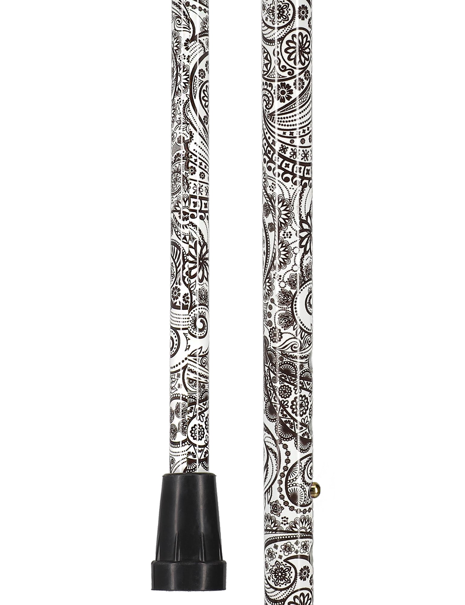 Black & White Swirl Pearlz Rhinestone Orthopedic Derby Cane