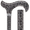 Midnight Rain: Designer Adjustable Cane / Patterned Handle