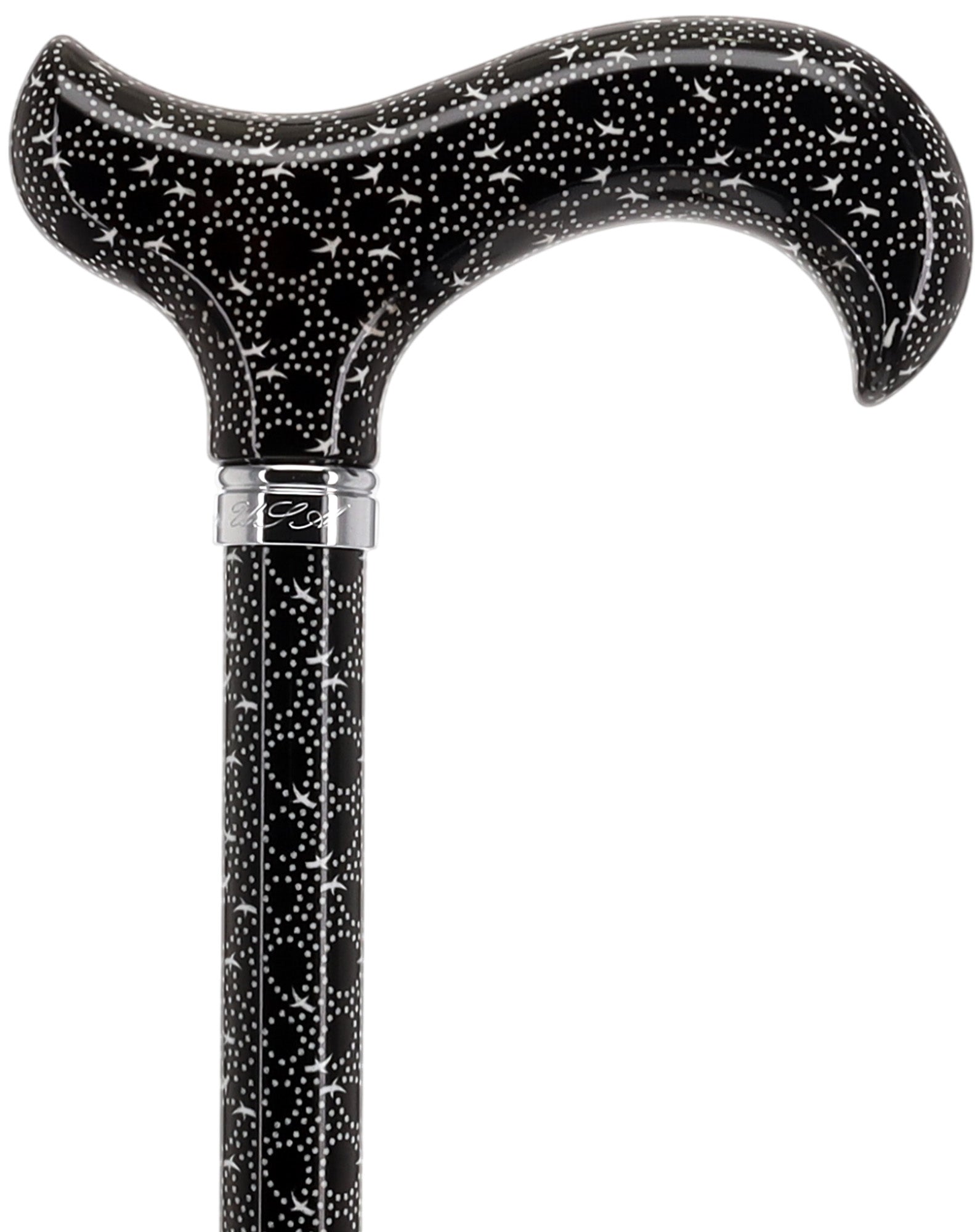 Midnight Rain: Designer Adjustable Cane / Patterned Handle