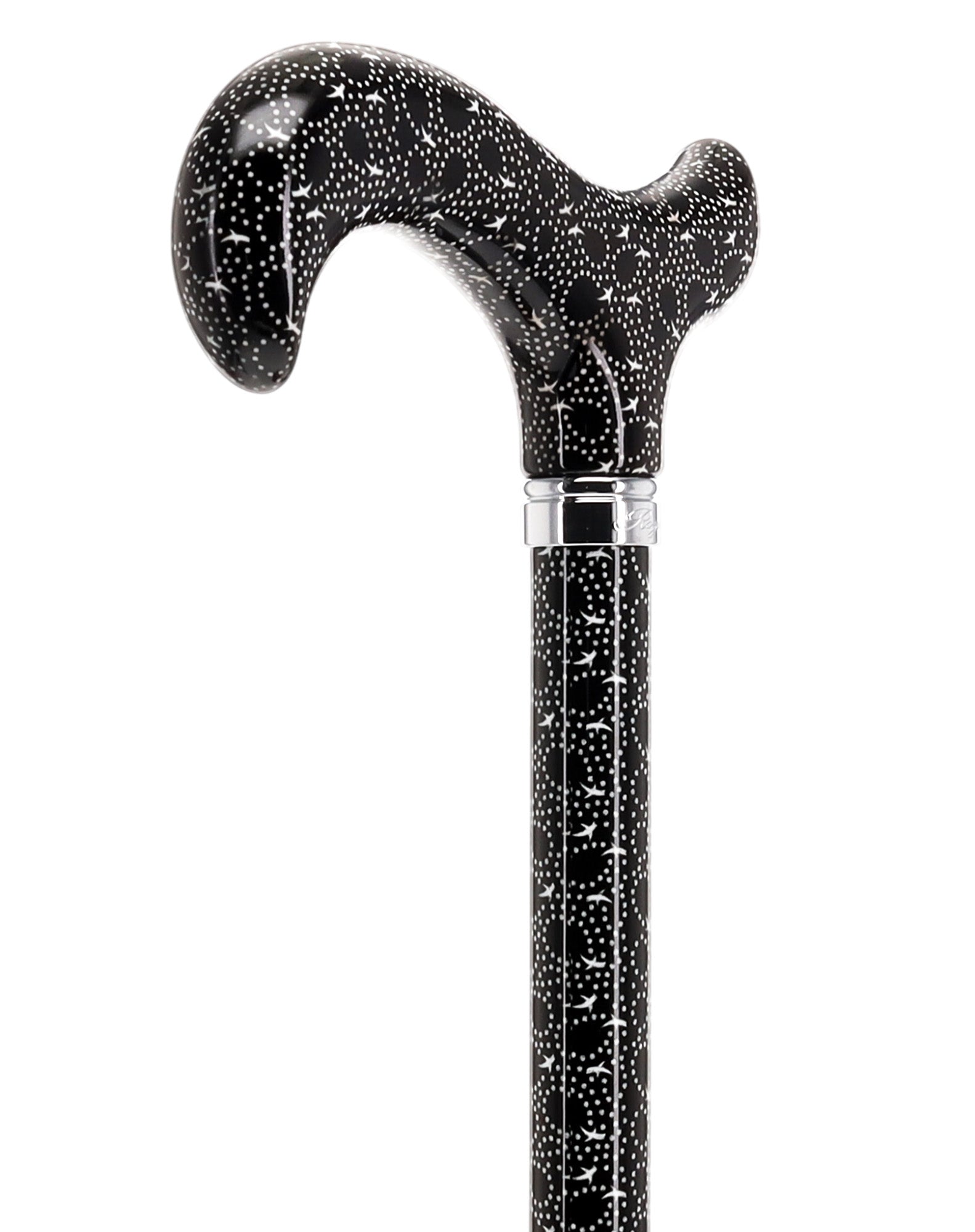 Midnight Rain: Designer Adjustable Cane / Patterned Handle