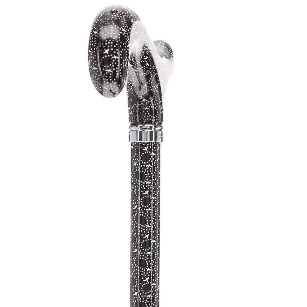 Midnight Rain: Designer Adjustable Cane / Patterned Handle