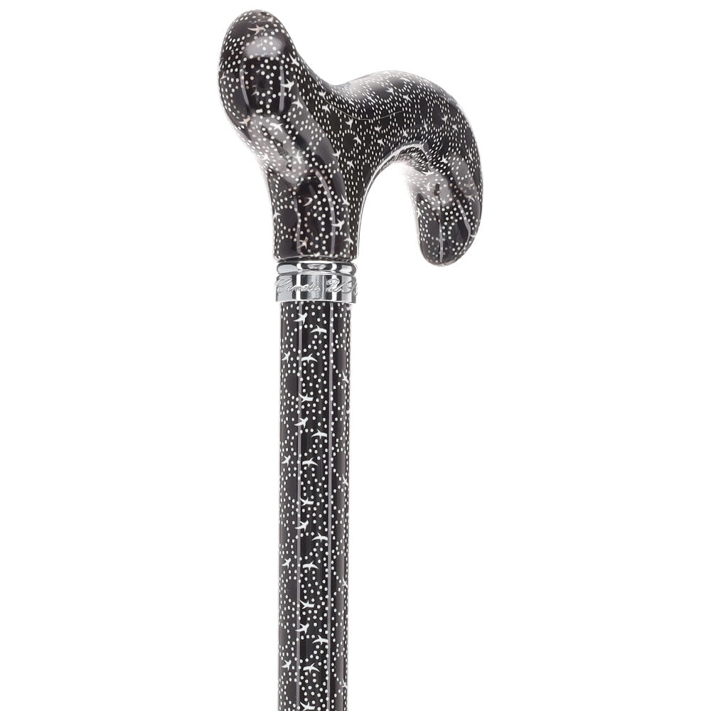 Midnight Rain: Designer Adjustable Cane / Patterned Handle