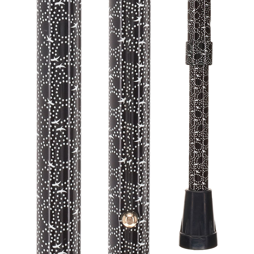 Midnight Rain: Designer Adjustable Cane / Patterned Handle
