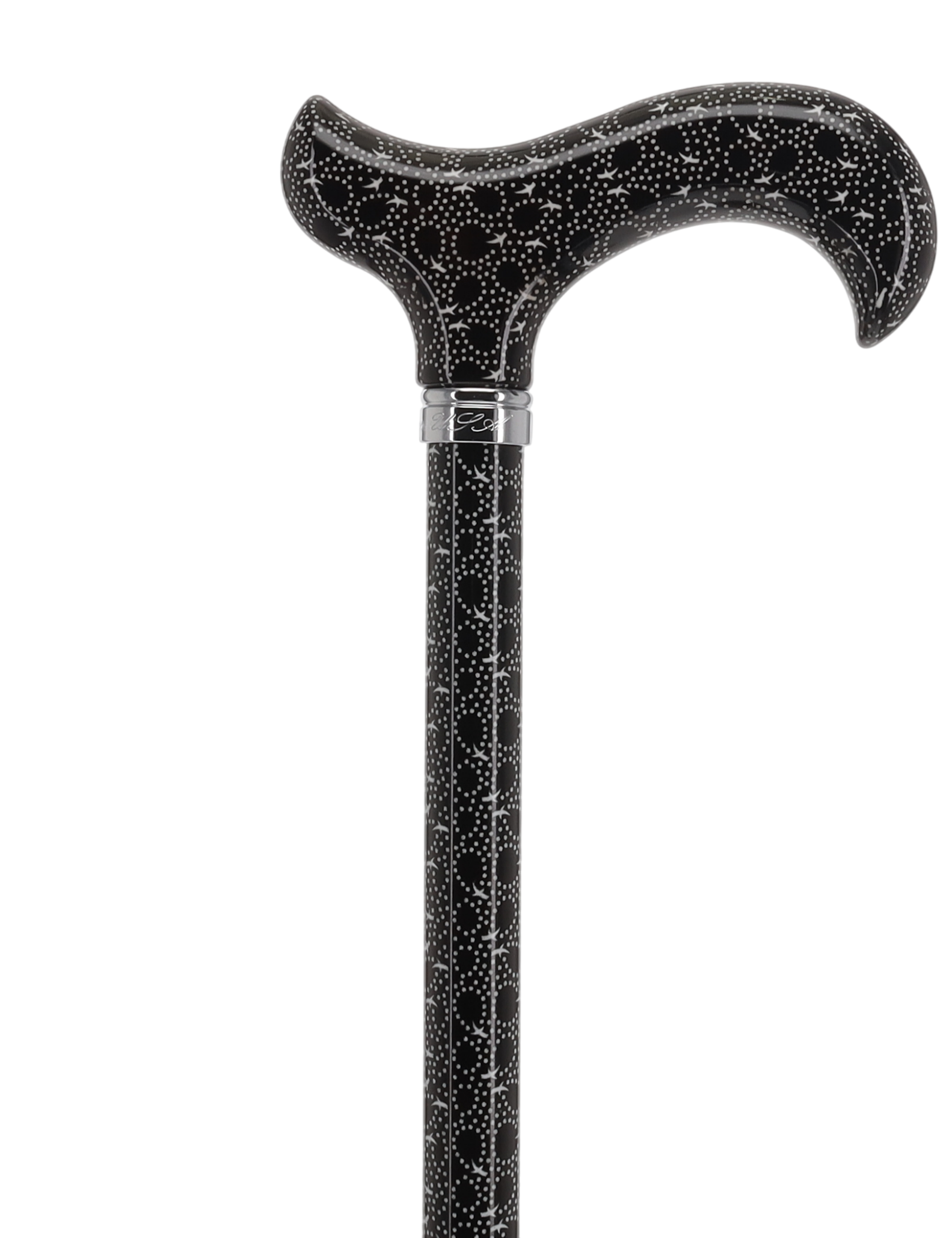 Midnight Rain: Designer Adjustable Cane / Patterned Handle
