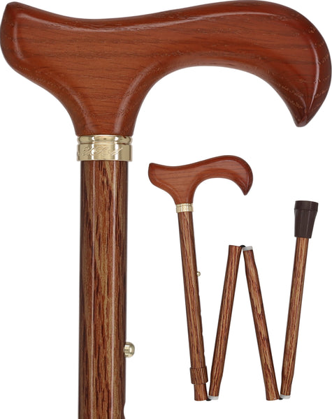Realistic Wood: Adjustable Cane w/ Wooden Handle