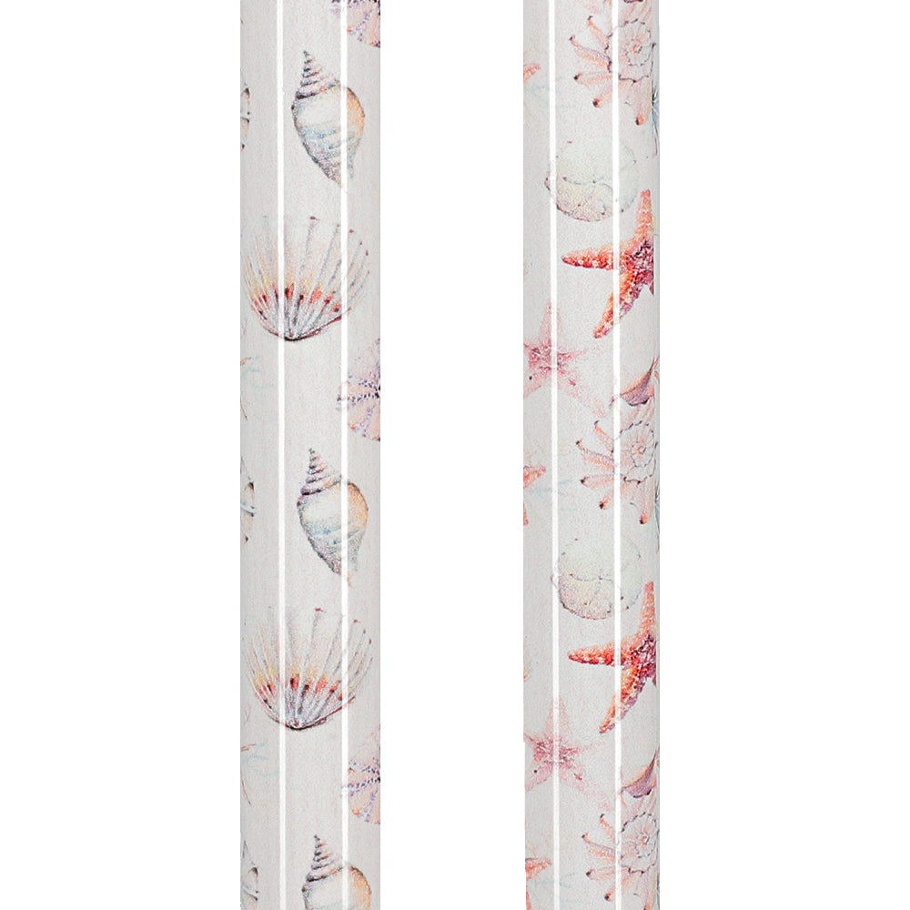 Watercolor Seashells: Designer Derby Cane Patterned Handle