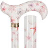 Watercolor Seashells: Designer Derby Cane Patterned Handle