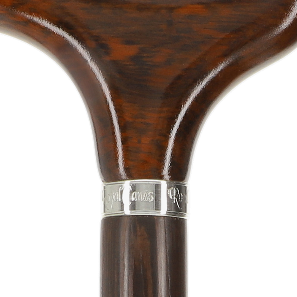Scratch and Dent Genuine Snakewood Derby Cane: Premium Textured Exotic Wenge Wood V3235