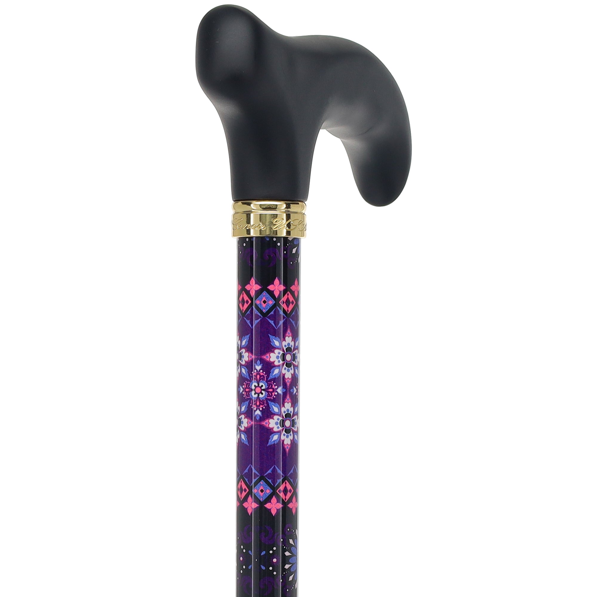 Pretty Purple Adjustable Derby Walking Cane w/ Able Tri Pod Base