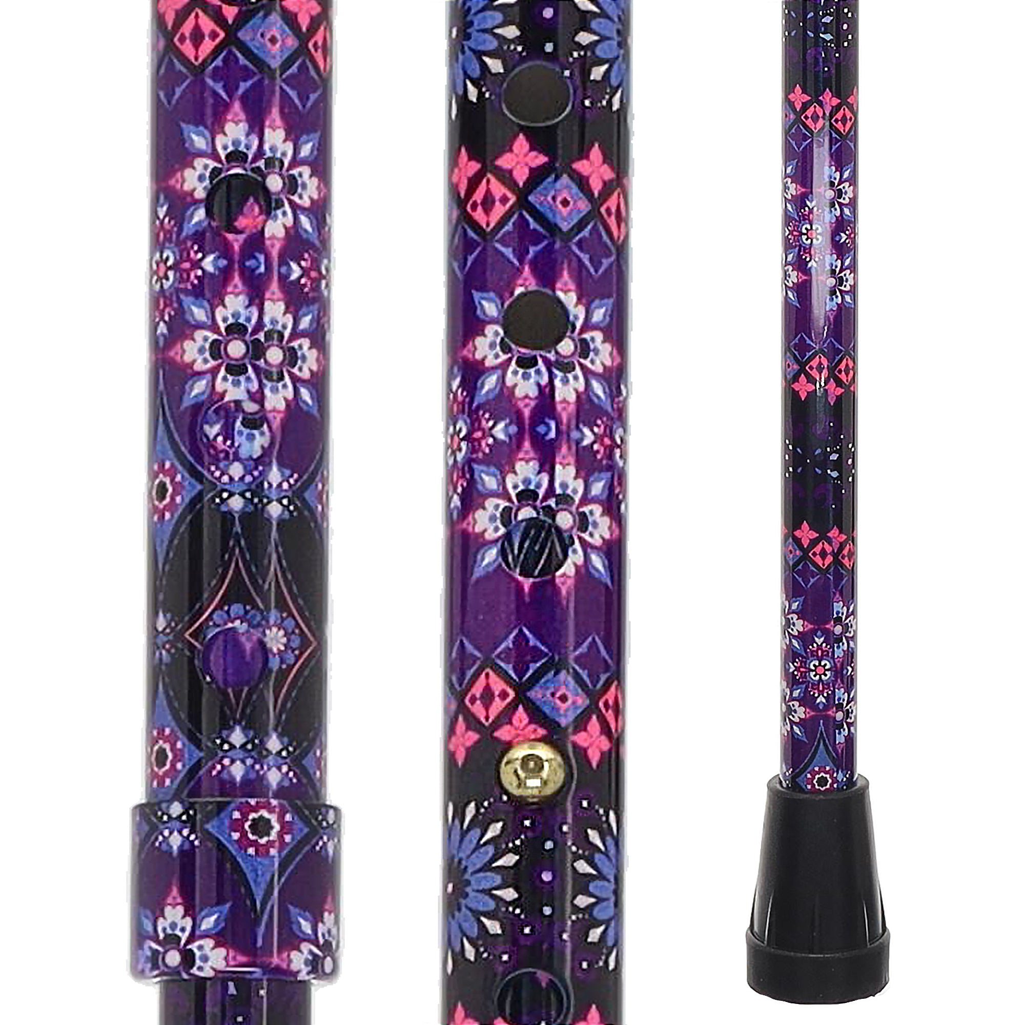 Pretty Purple Adjustable Derby Walking Cane w/ Able Tri Pod Base
