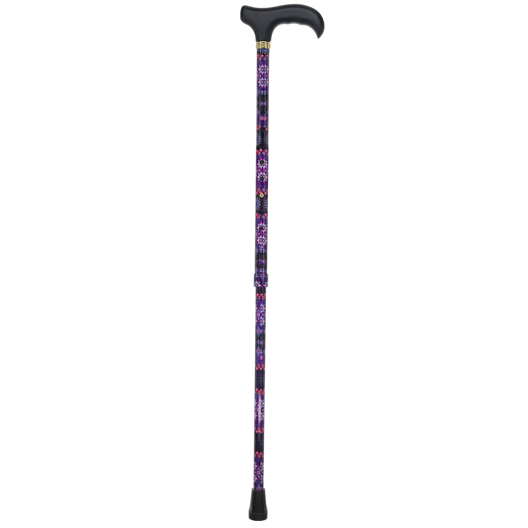 Pretty Purple Adjustable Derby Walking Cane with Engraved Collar w/ SafeTbase