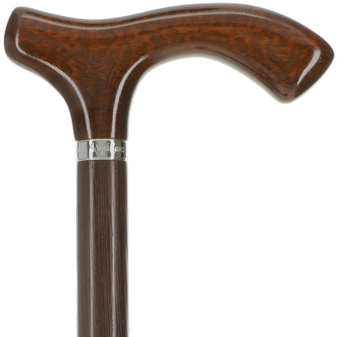Luxury Genuine Snakewood Fritz Handle Cane - Wenge Shaft