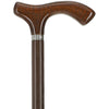 Scratch and Dent Fritz Walking Cane w/ Genuine Snakewood Handle & Wenge Shaft w/ Silver Collar V2206