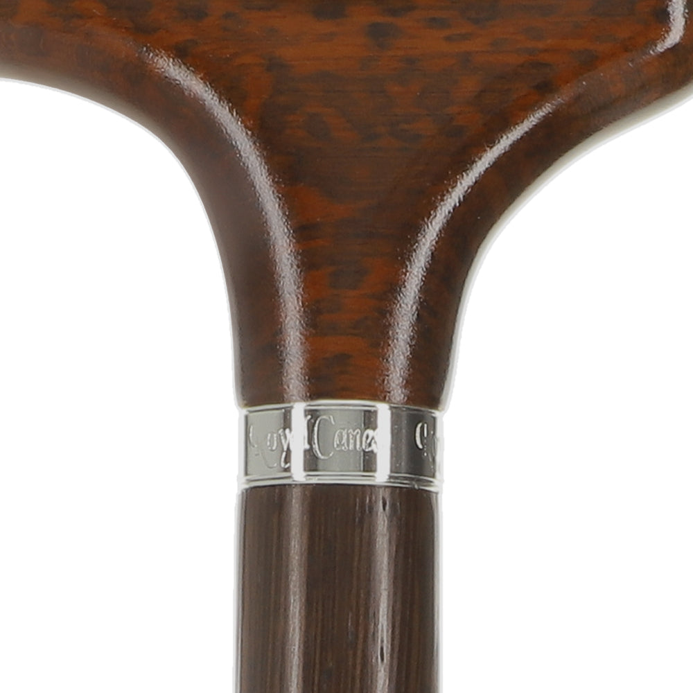 Luxury Genuine Snakewood Fritz Handle Cane - Wenge Shaft