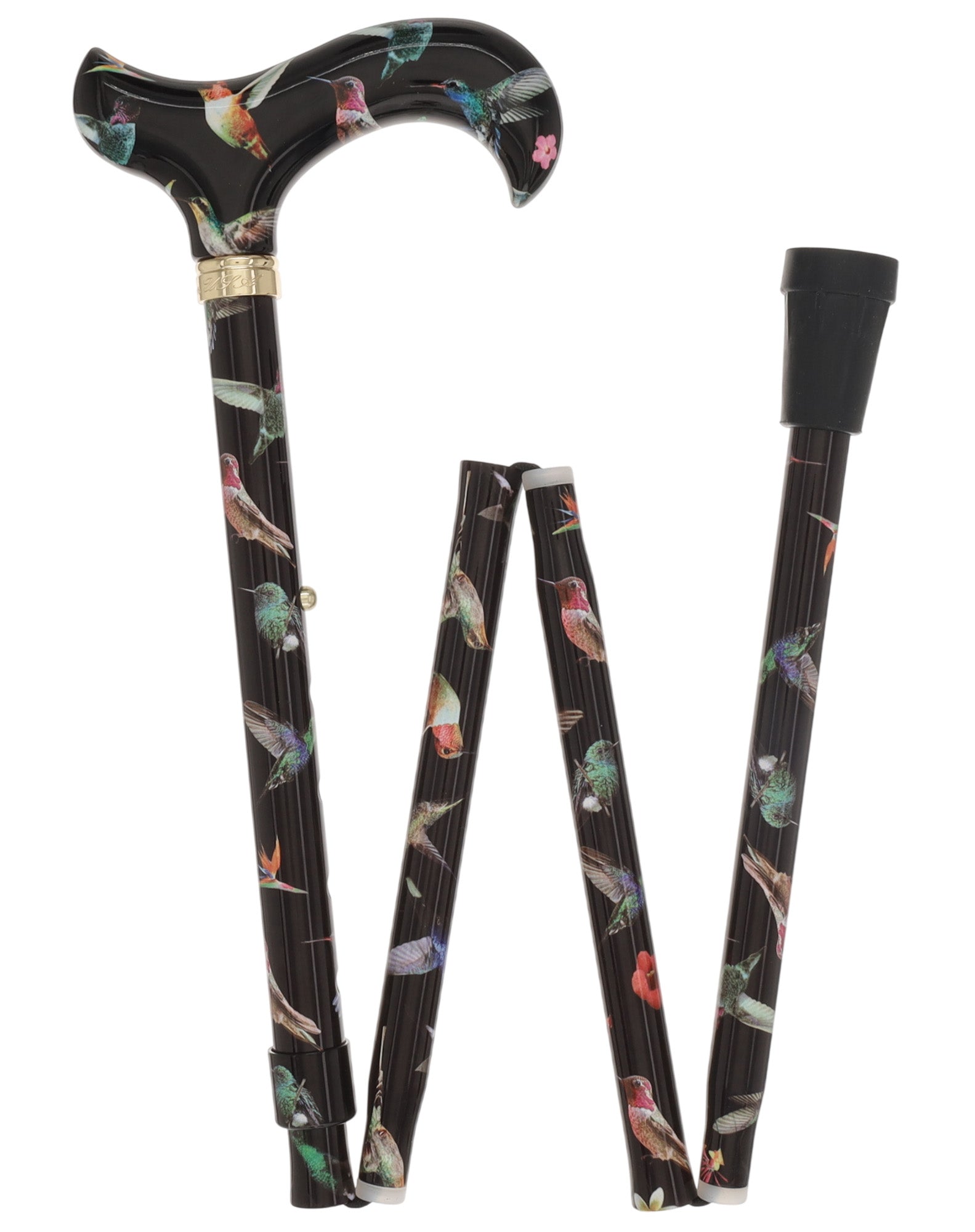 Flight of the Hummingbird Designer Pattern Folding Adjustable Cane