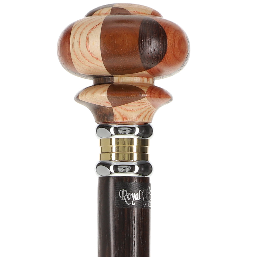 Mad Hatter: Inlaid Multi-Wood Knob with Wenge Wood Shaft