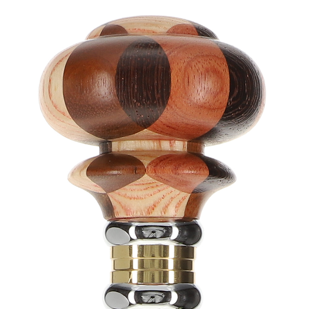 Mad Hatter: Inlaid Multi-Wood Knob with Wenge Wood Shaft