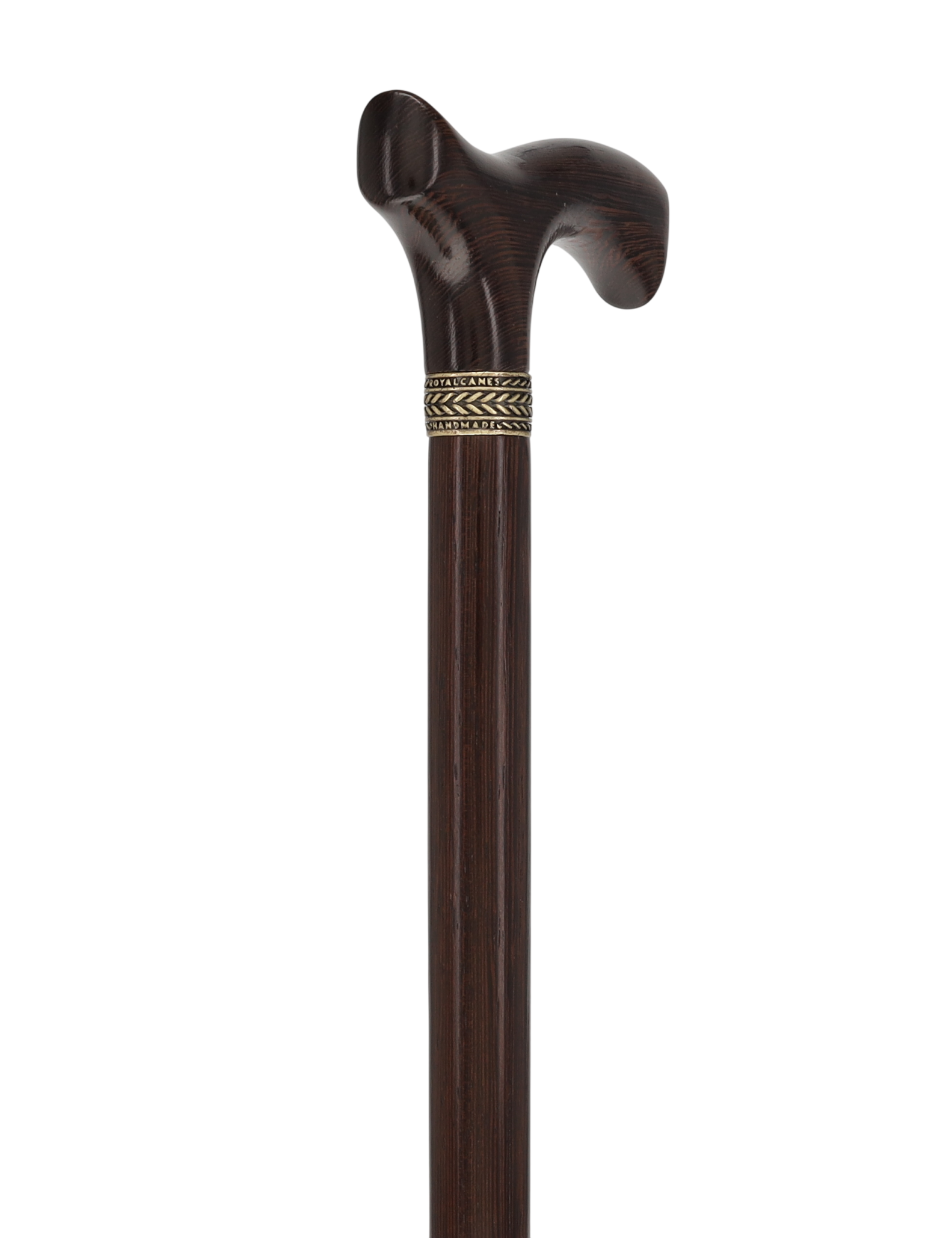 Genuine Wenge Wood Fritz Comfort Handle - Standard Size - Pewter Collar