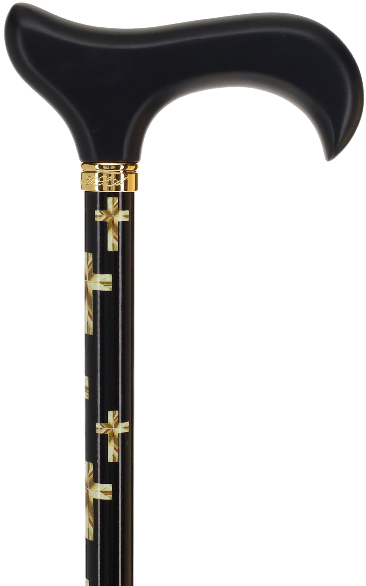 Golden Cross: Elegance & Comfort - Wooden Handle
