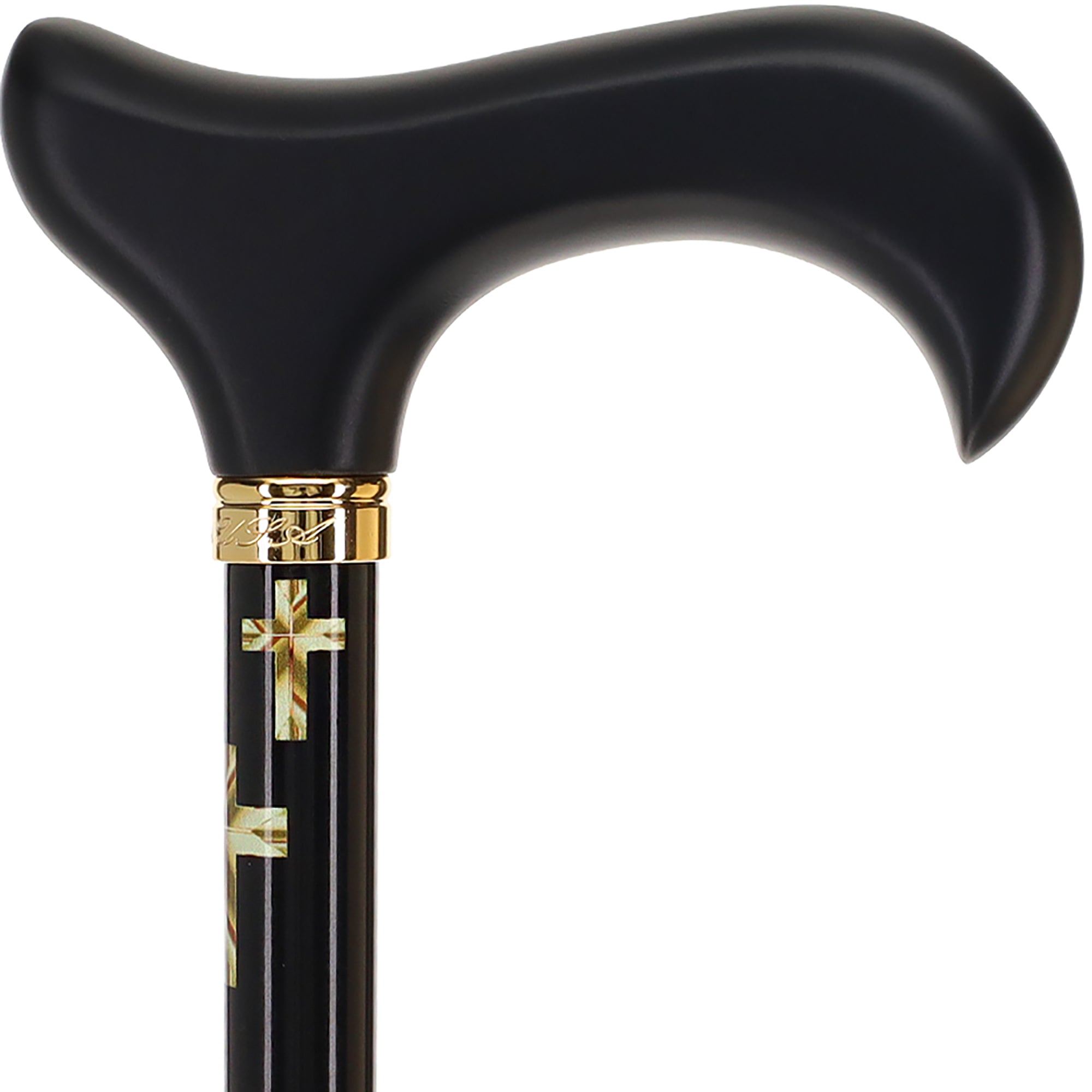 Golden Cross: Elegance & Comfort - Wooden Handle