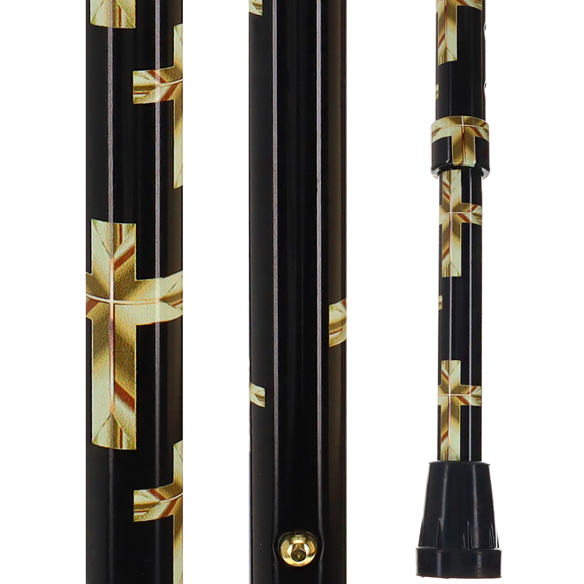 Golden Cross: Elegance & Comfort - Wooden Handle