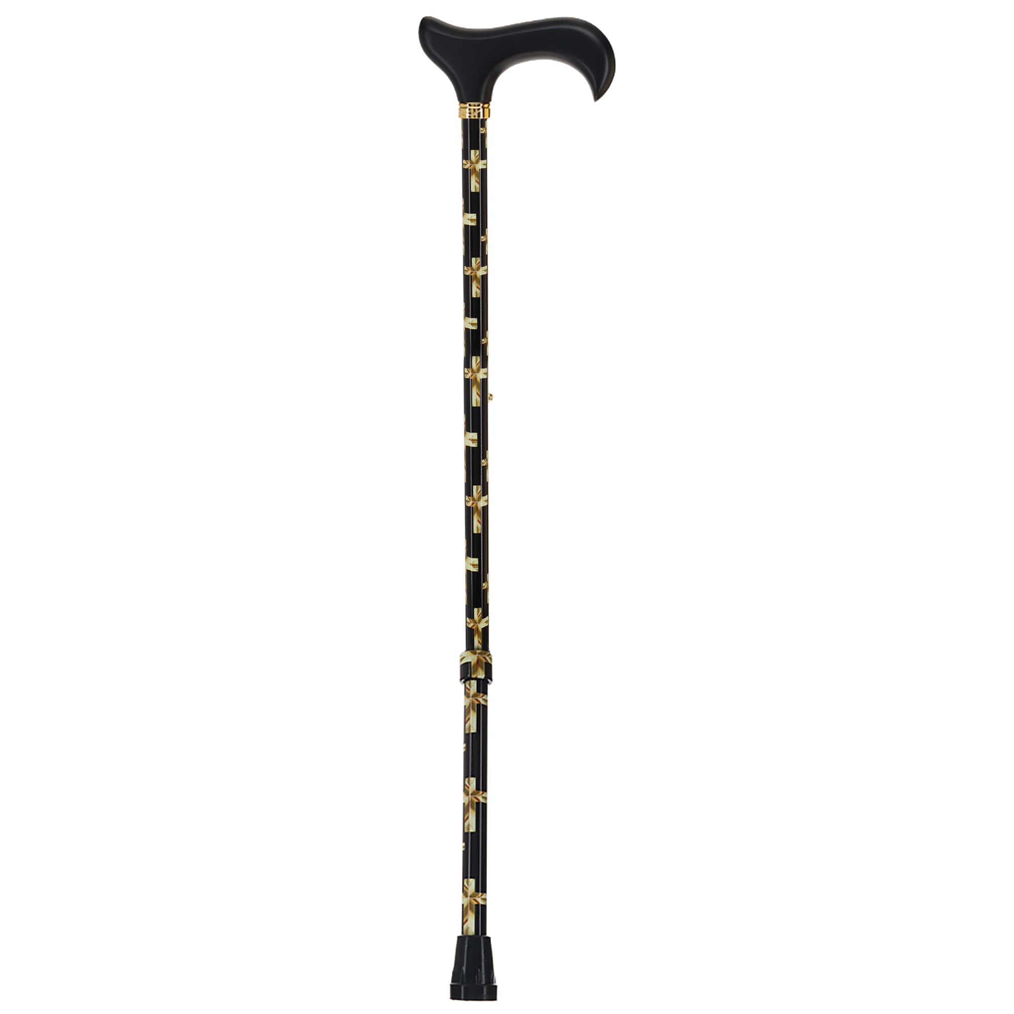 Golden Cross: Elegance & Comfort - Wooden Handle