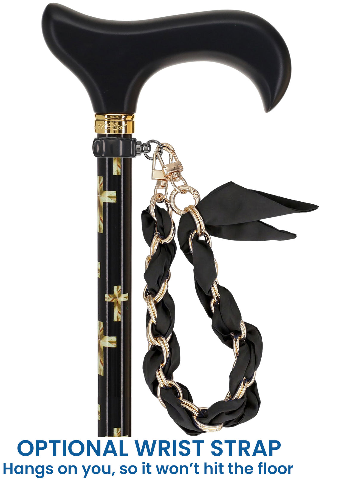 Golden Cross: Elegance & Comfort - Wooden Handle