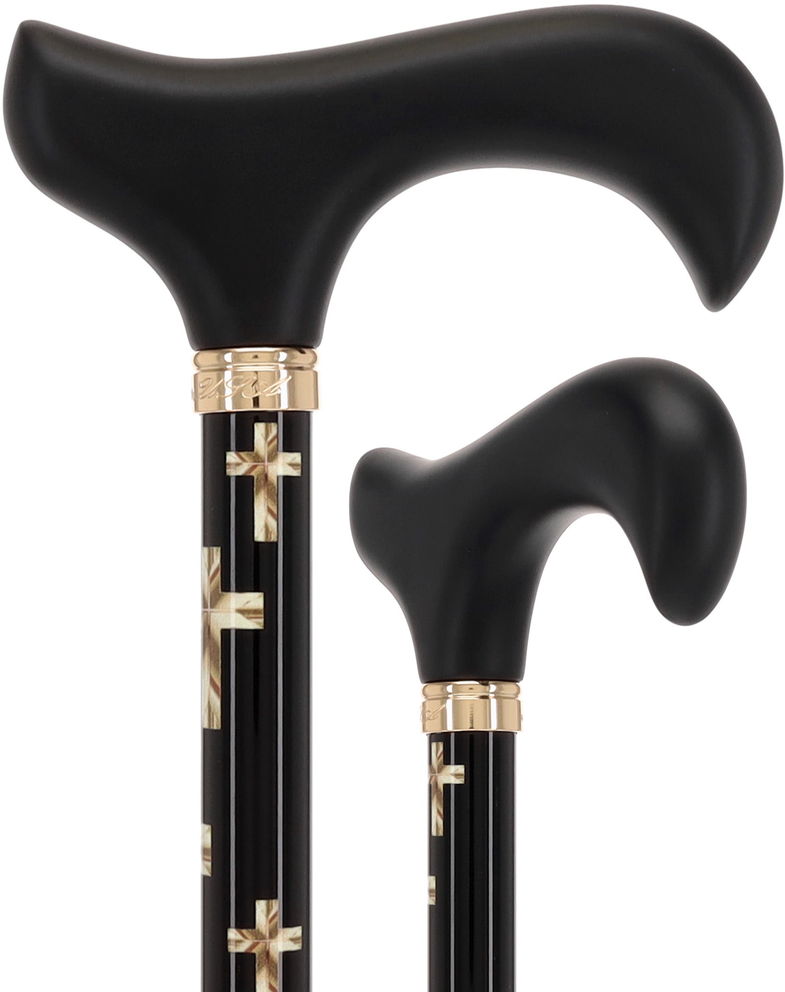 Golden Cross: Elegance & Comfort - Wooden Handle