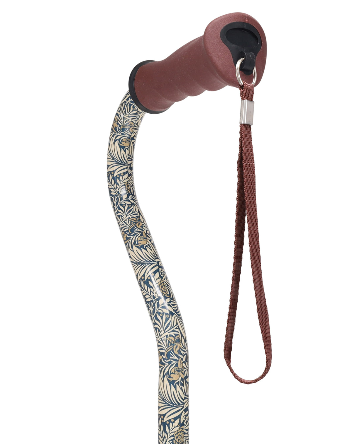 Golden Petals Adjustable Cane: Comfort Grip Offset