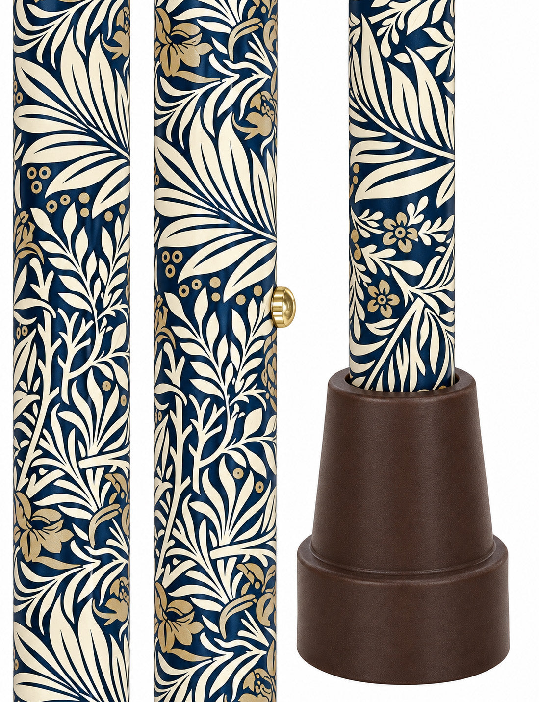 Golden Petals Adjustable Cane: Comfort Grip Offset