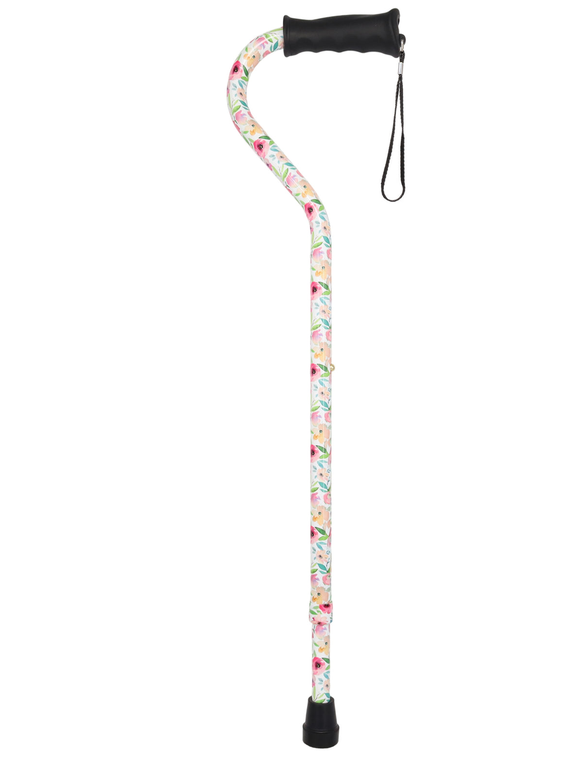 Pink Vivienne May Convertible Quad Base Walking Cane with Comfort Grip - Adjustable Shaft
