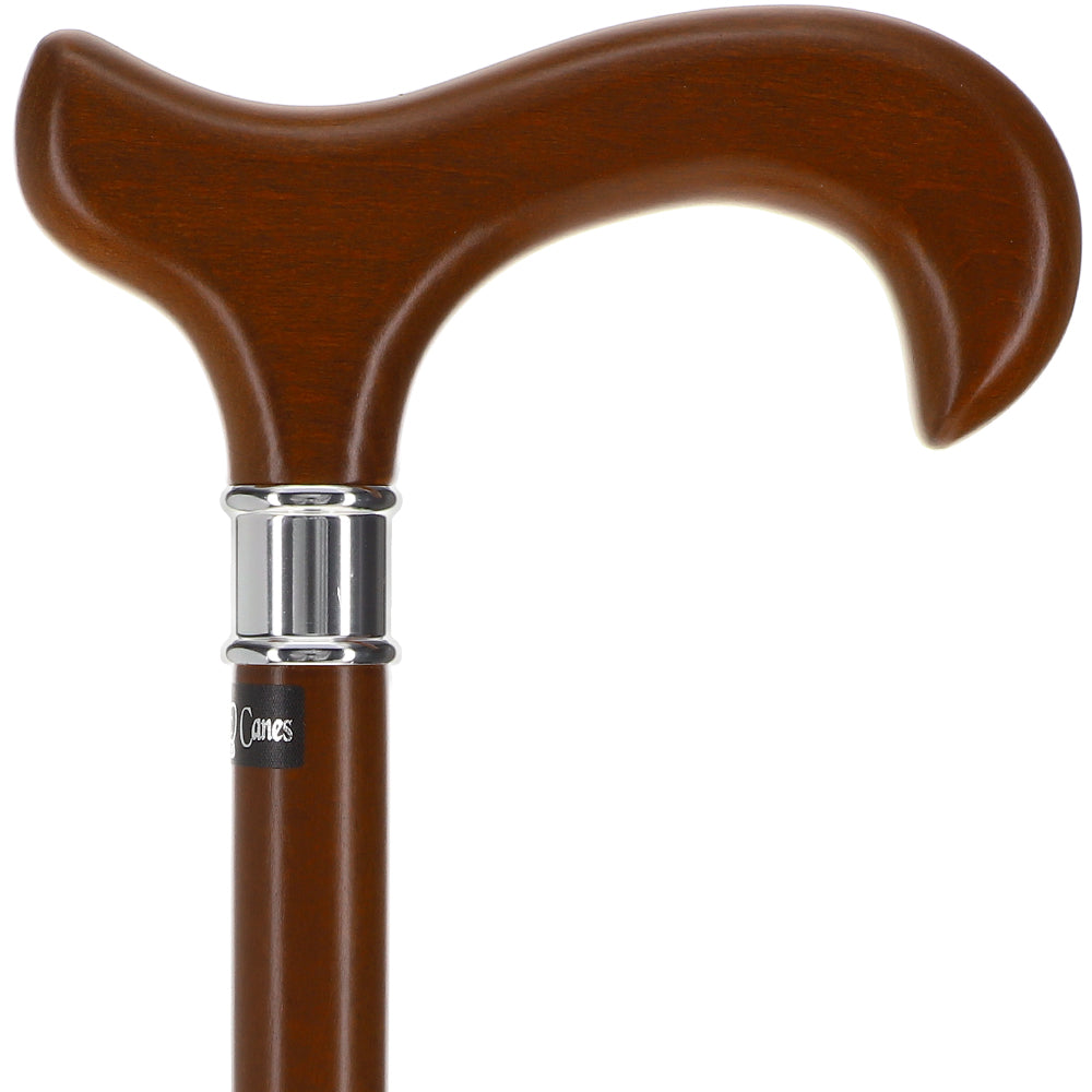Premium Dr. House Walnut: Stained Beechwood Stainless Steel Collar