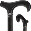 Scratch and Dent Royal Black Derby Walking Cane With Beechwood Shaft and Silver Collar V1229