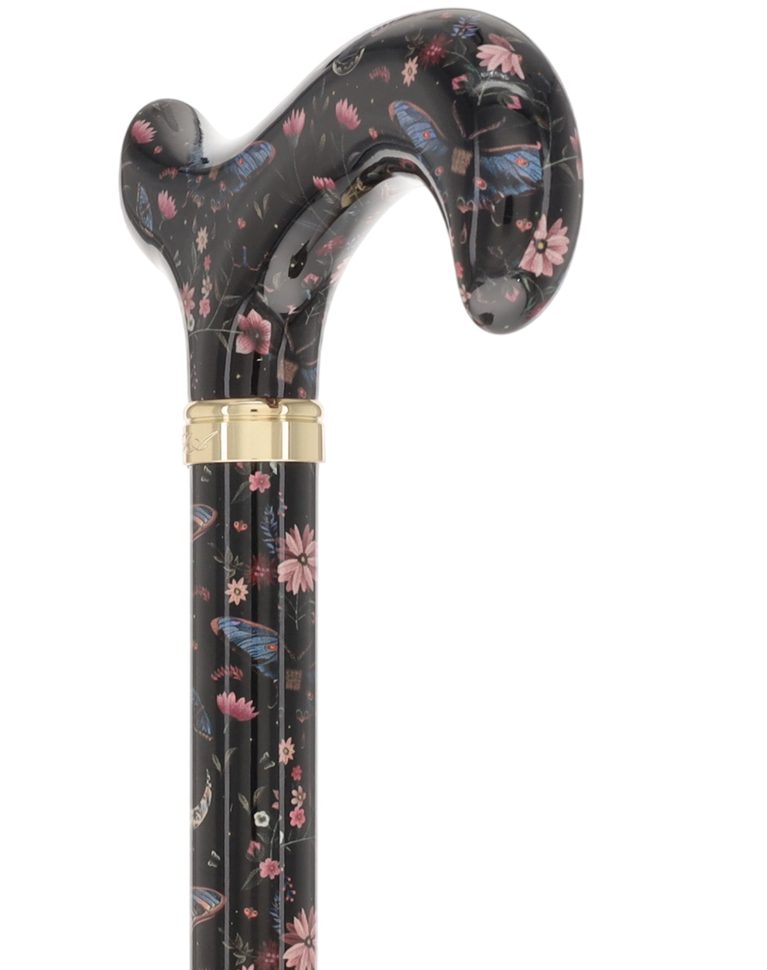 The Night Garden Designer Cane:  Patterned Derby Handle