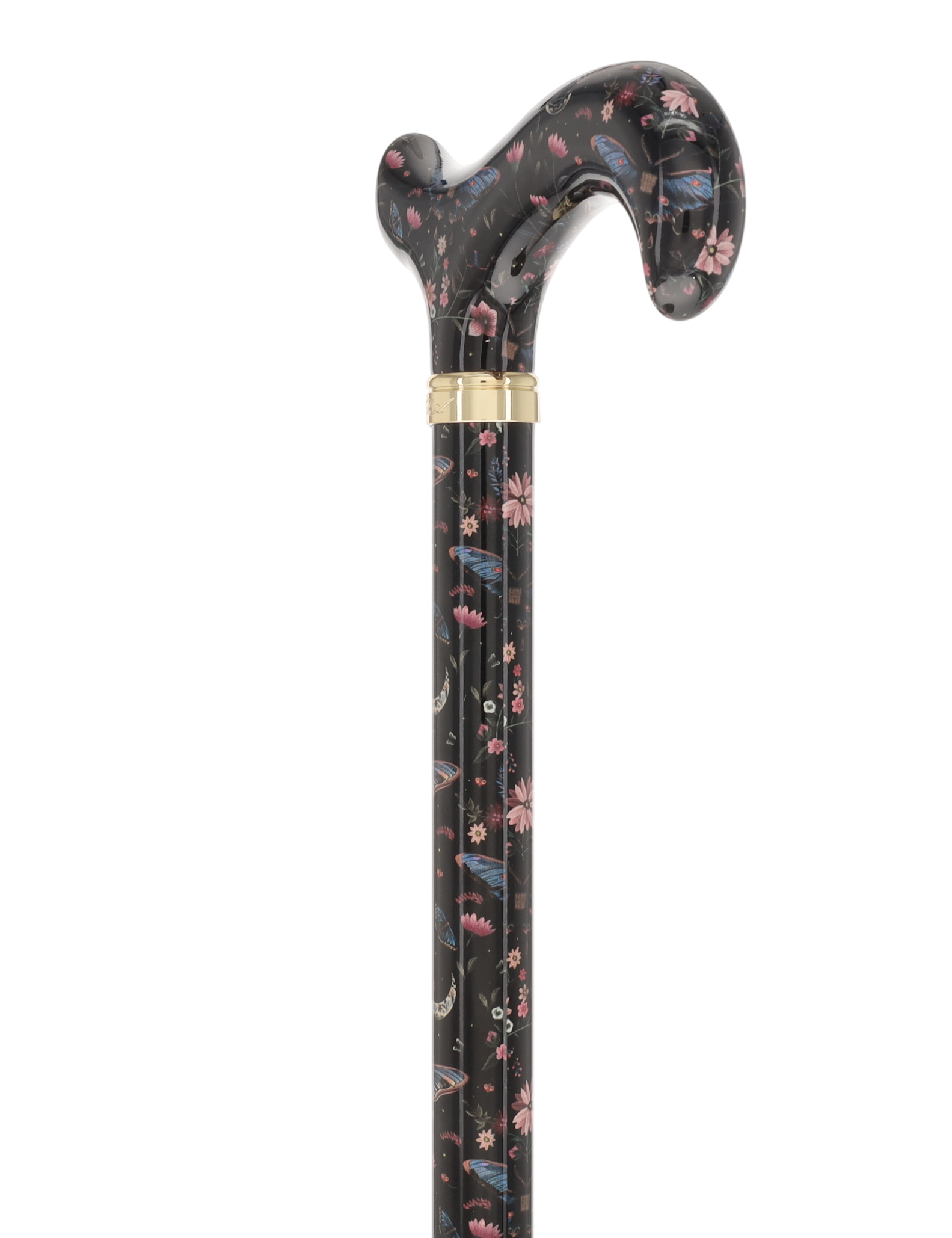The Night Garden Designer Cane:  Patterned Derby Handle