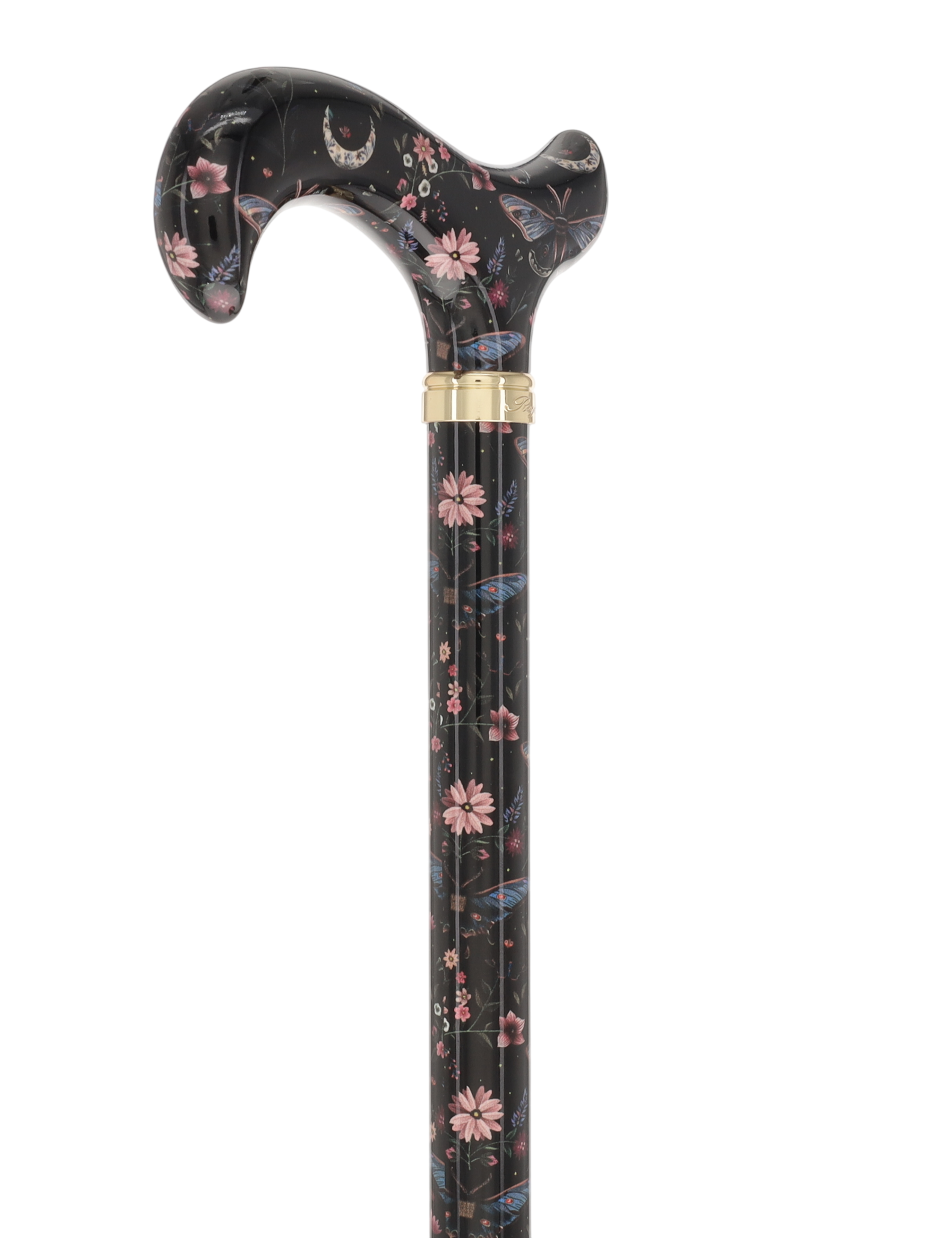 The Night Garden Designer Cane:  Patterned Derby Handle