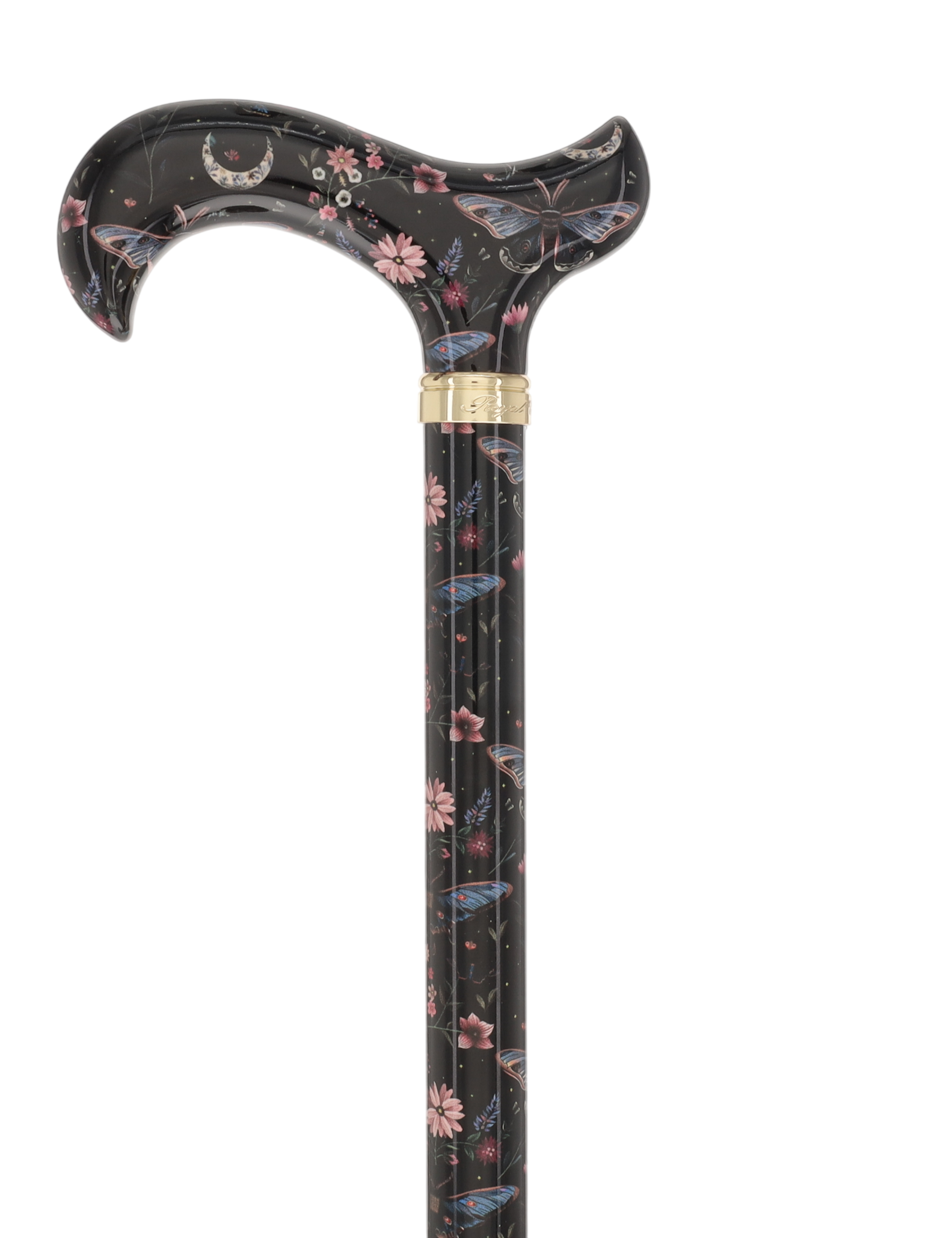 The Night Garden Designer Cane:  Patterned Derby Handle