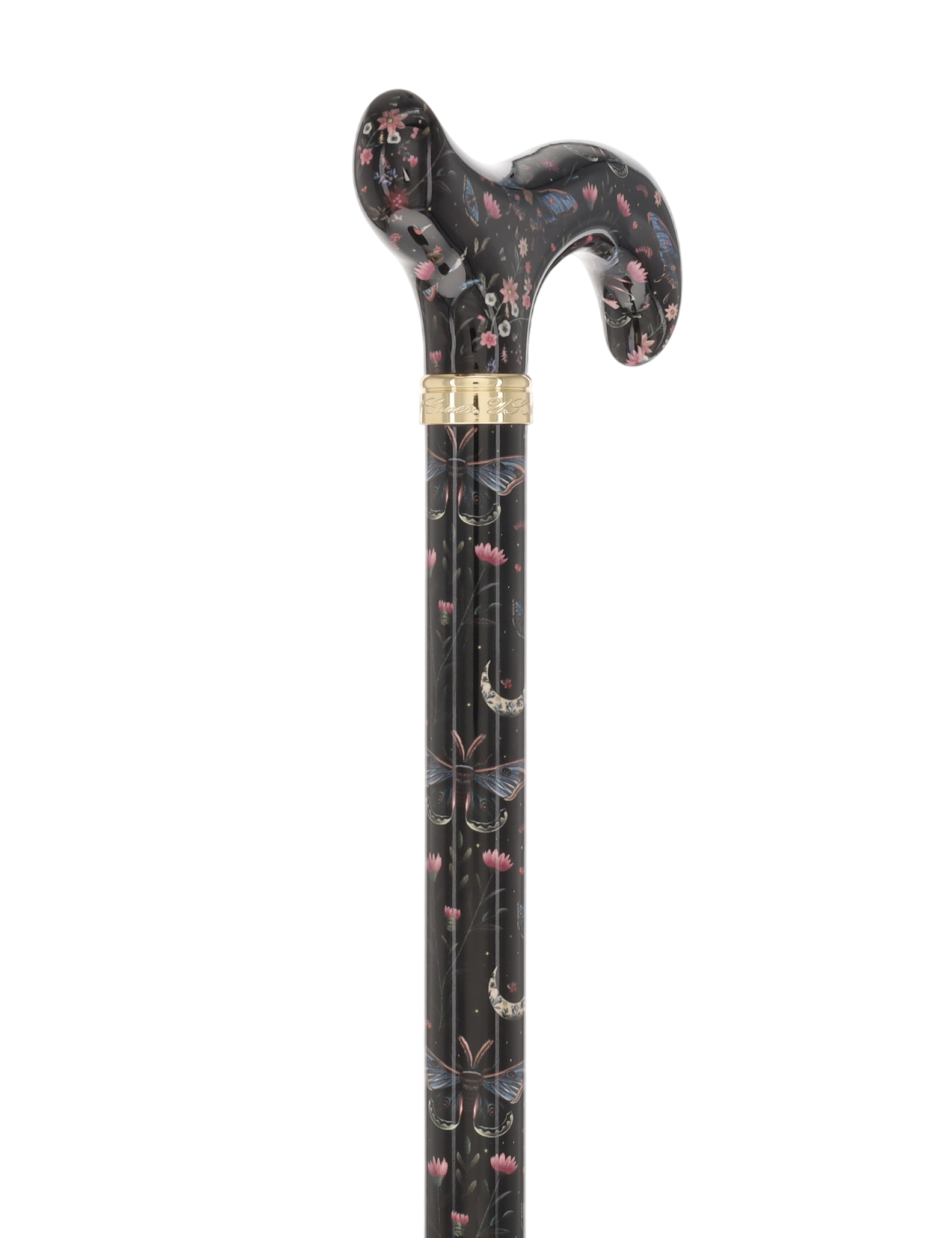 The Night Garden Designer Cane:  Patterned Derby Handle