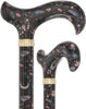 The Night Garden Designer Cane:  Patterned Derby Handle